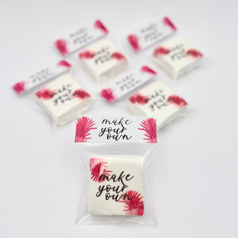 Marshmallow marshmellow personalizzati stampati scritta frase foto logo immagine - Idee regalo eventi