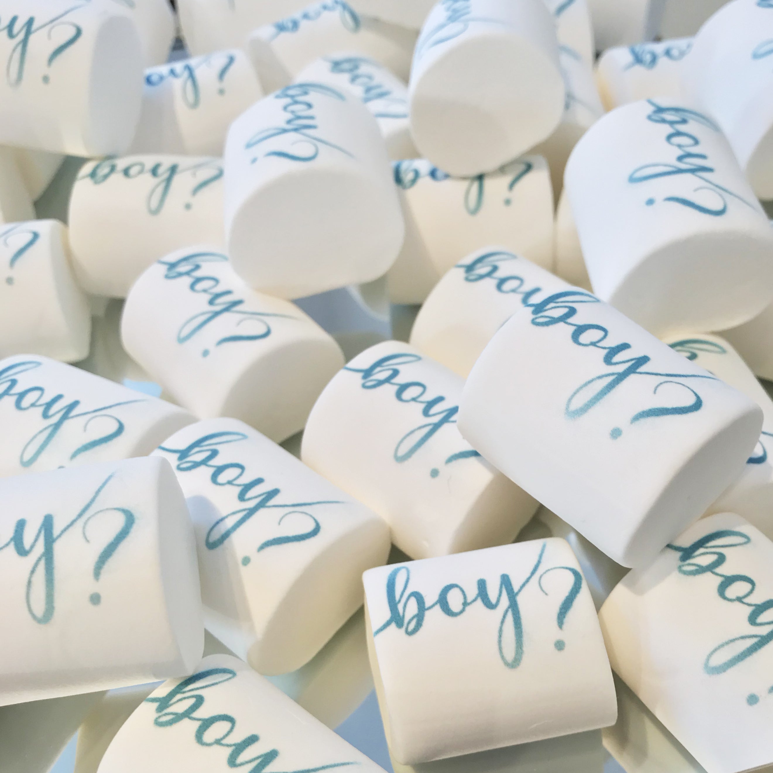 Marshmallow marshmellow stampati gender reveal - Idee regalo eventi