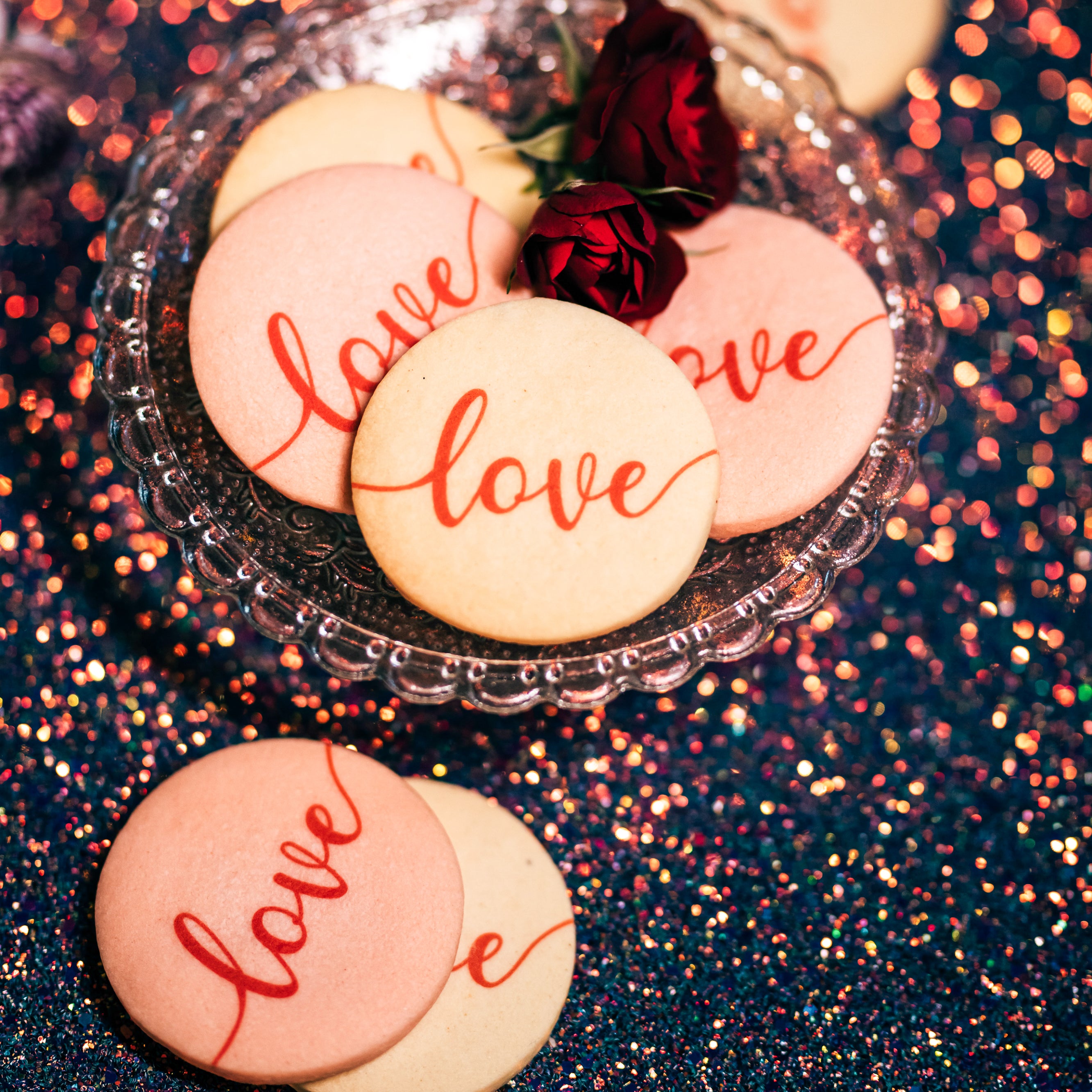 Biscotti stampati a tema amore - Idee regalo