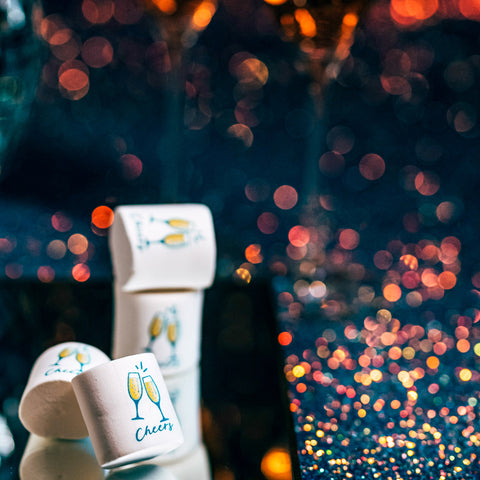 Marshmallow marshmellow personalizzati a tema festa party auguri cheers anniversario - Idee regalo eventi