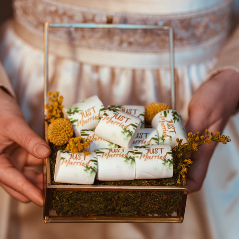 Marshmallow marshmellow stampati a tema matrimonio sposi wedding - Idee regalo eventi